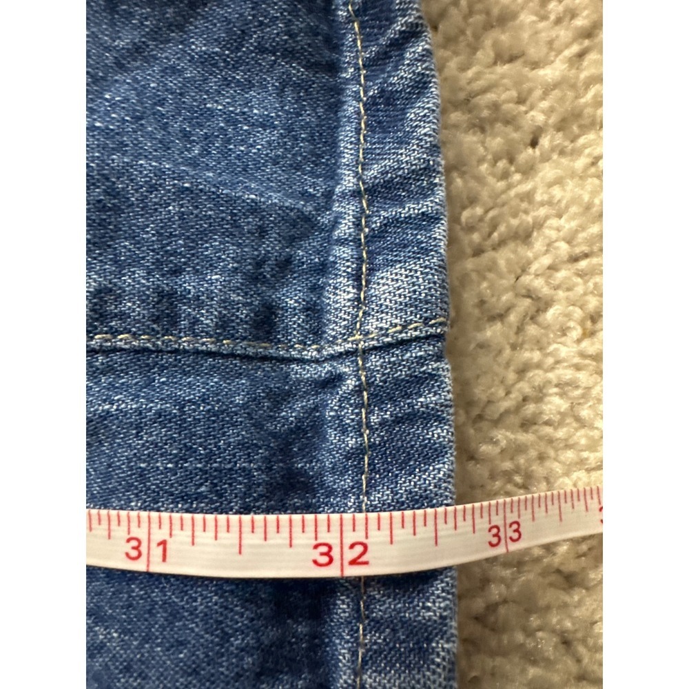 White Stag Denim Midi Skirt Womens 14 Blue Excellent Elastic Waist Casual Modest - Picture 9 of 9